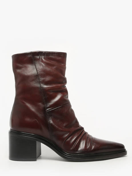 Heeled Boots In Leather Mjus Red women L39205