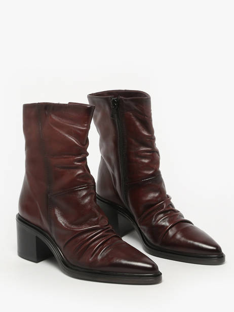 Heeled Boots In Leather Mjus Red women L39205 other view 1