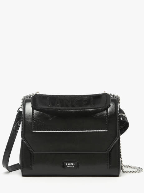 Medium Ninon Crossbody Bag In Naplack Leather Lancel Black ninon A13767