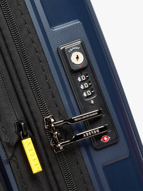 Expandable Cabin Luggage Delsey Blue lutece 3802803 other view 1