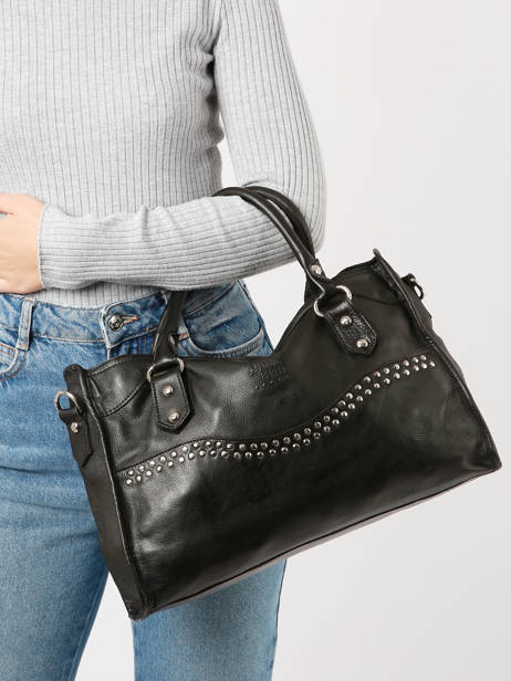 Handbag Leather Basilic pepper Black glam BGLA22 other view 2