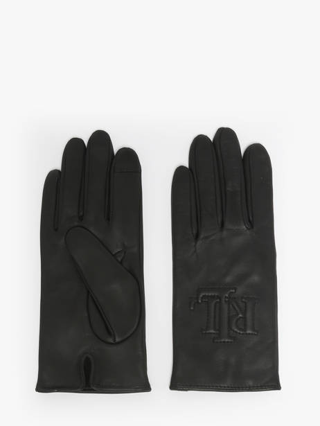 Leather Logo Women's Gloves Lauren ralph lauren Black elmswood 54960110