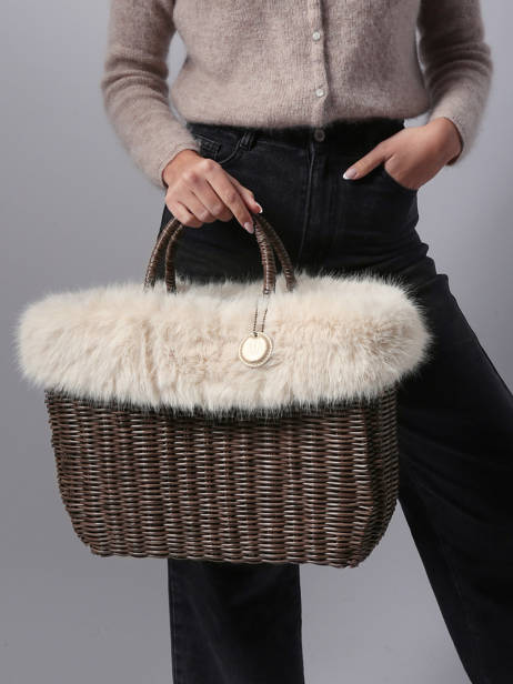 Shopping Bag Doudou Le voyage en panier Beige doudou L other view 1