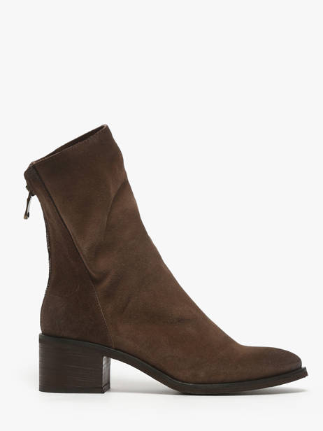 Heeled Boots In Leather Metisse Brown women TC2177