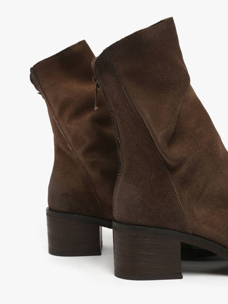 Heeled Boots In Leather Metisse Brown women TC2177 other view 2