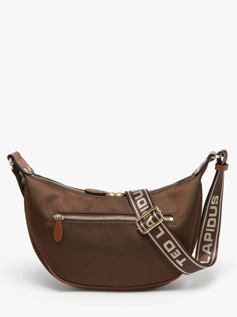 Sac Bandoulière Jamie Nylon Ted lapidus Marron jamie DU43503 vue secondaire 4