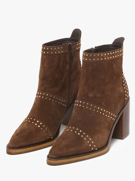 Heeled Boots In Leather Alpe Brown women 54491133 other view 1