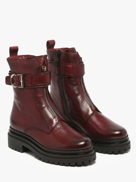 Boots In Leather Mjus Red women L97202 other view 1