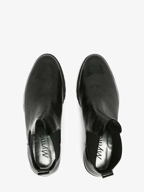 Boat Shoes In Leather Myma Black women 8500 other view 3