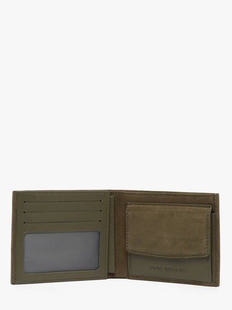 Wallet Leather Yves renard Green nubuck 2607 other view 1
