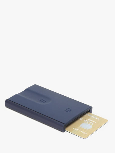 Porte-cartes Cuir Ogon Bleu matte MAT vue secondaire 1