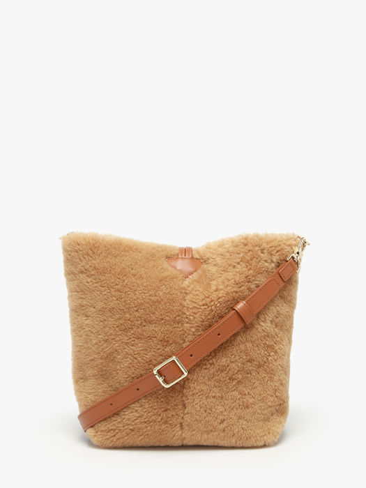 Longchamp Le roseau shearling Sacs porté travers Marron