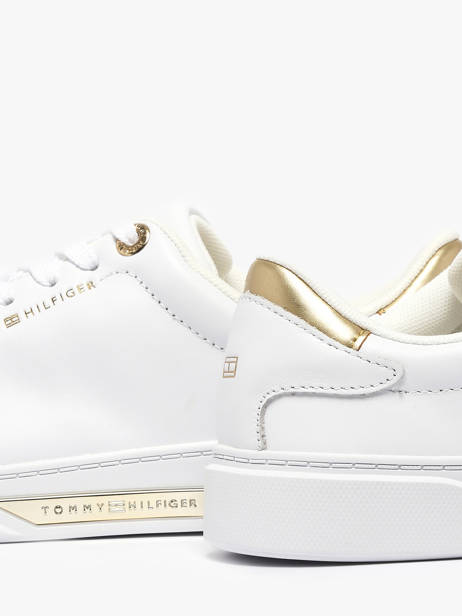 Sneakers In Leather Tommy hilfiger White women 9019YBS other view 2