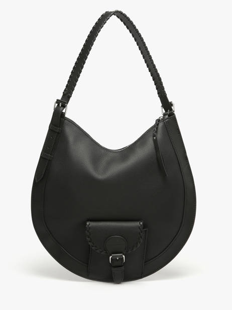 Medium Leather Hobo Bag Paul marius Black vintage M