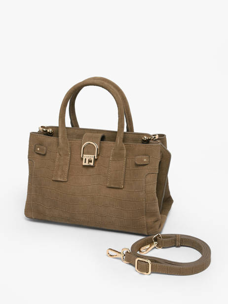 Satchel S Equestre Croco Leather Etrier Brown equestre croco EEQC142S other view 2