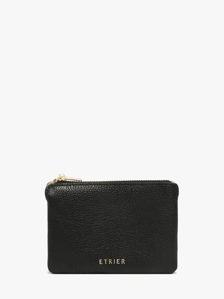 Coin Purse Tradition Leather Etrier Black tradition ETRA421S