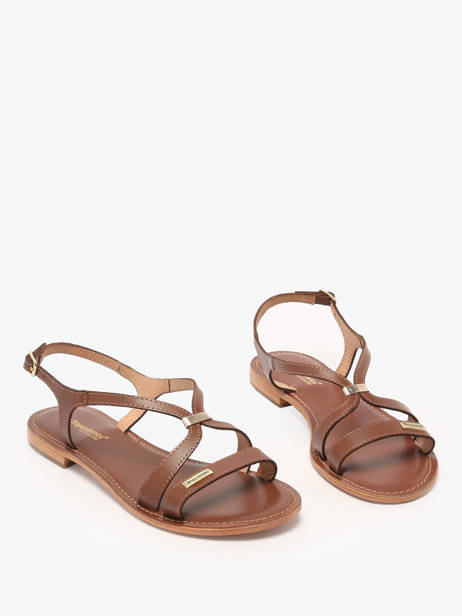 Flip Flops Hamoon In Leather Les tropeziennes Brown women HAMOON other view 2