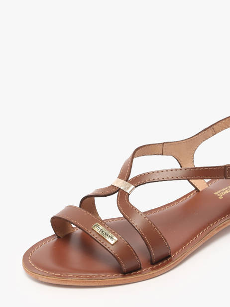 Flip Flops Hamoon In Leather Les tropeziennes Brown women HAMOON other view 5