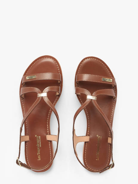 Flip Flops Hamoon In Leather Les tropeziennes Brown women HAMOON other view 6