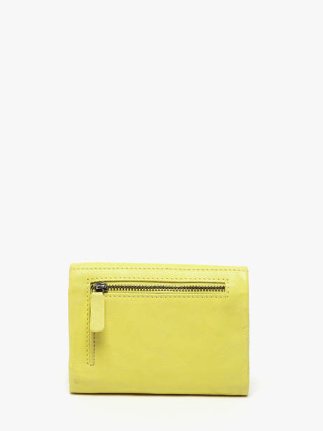Portefeuille Cuir Biba Jaune wallet TOT1L vue secondaire 2