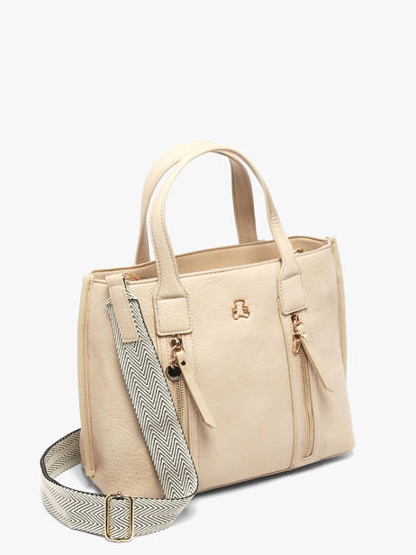 Satchel Zip Lulu castagnette Beige zip ALBERTO other view 2