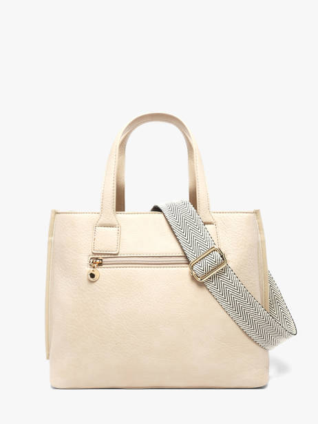 Satchel Zip Lulu castagnette Beige zip ALBERTO other view 4