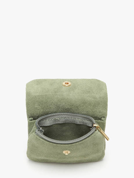 Coin Purse Velvet Leather Milano Green velvet VE23091O other view 1