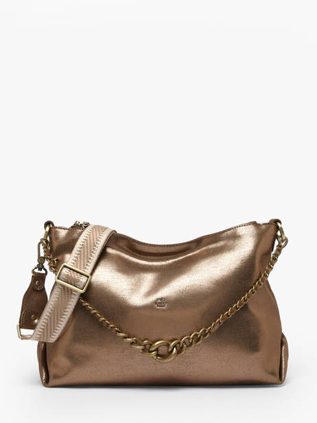 Sac Bandoulière Vintage Cuir Mila louise Marron vintage 3822RX