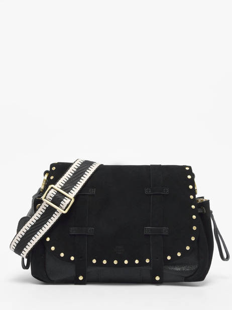 Shoulder Bag Vintage Leather Mila louise Black vintage 3861XVC