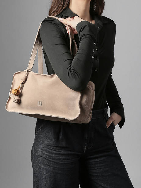 Shoulder Bag Leather Biba Beige leather BLI1L other view 1