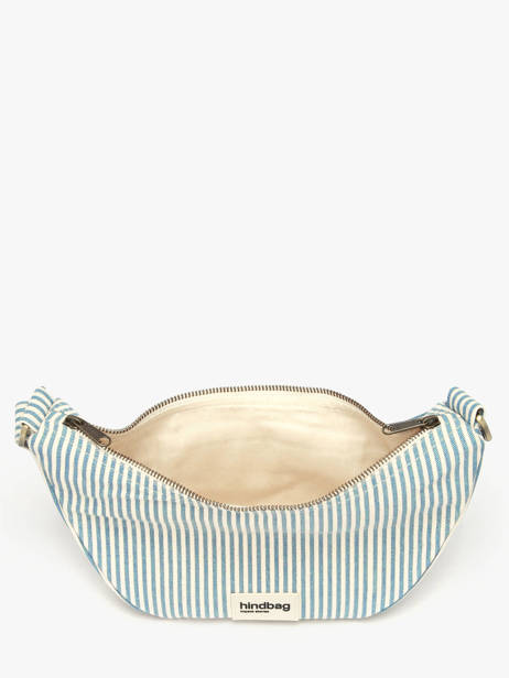 Sac Bandoulière Rayures Coton Hindbag Bleu rayures RA vue secondaire 3