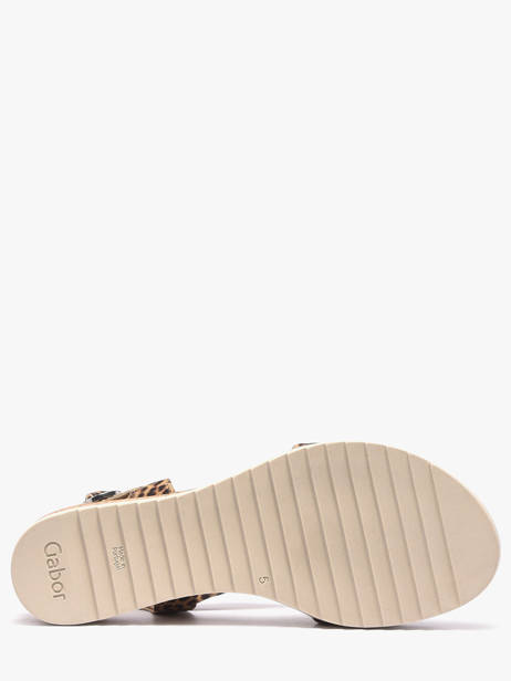 Sandales En Cuir Gabor Marron women 90 vue secondaire 4