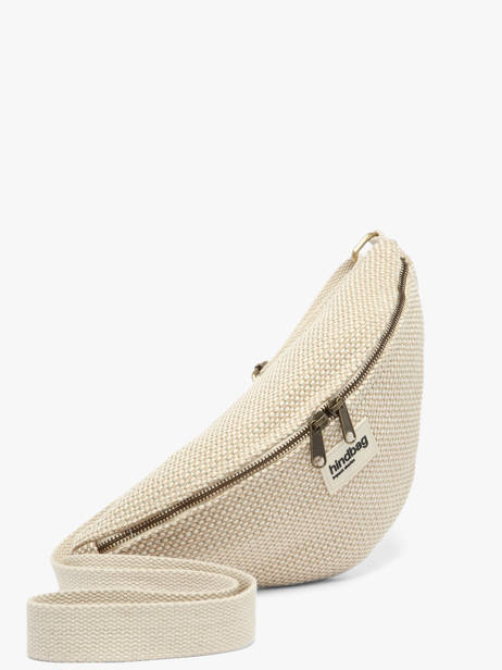 Sac Banane Hindbag Beige tressage TS vue secondaire 2