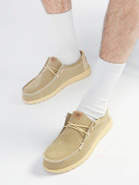 Mocassins Wally Braided Hey dude Gris men 40003 vue secondaire 1