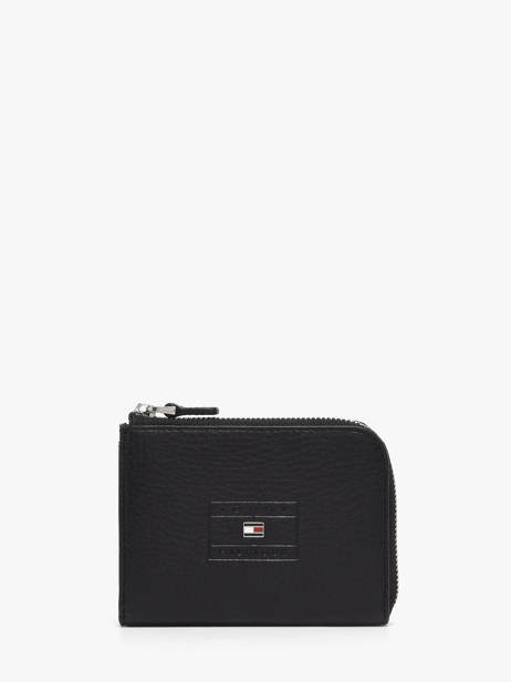 Porte-cartes Cuir Tommy hilfiger Noir th casual AM14254