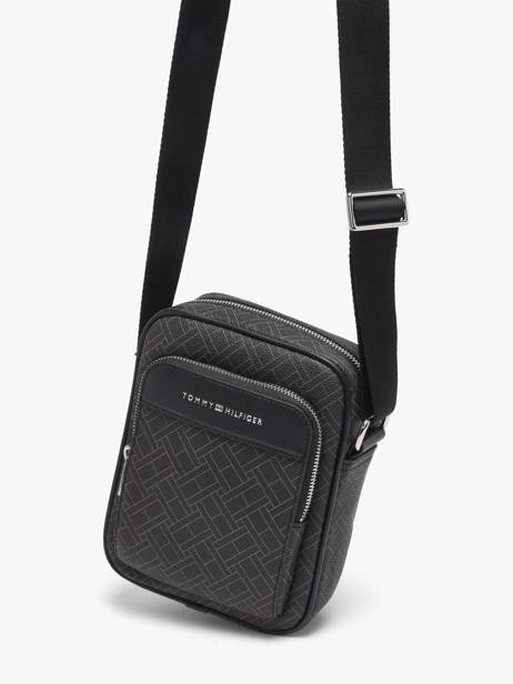 Sac Bandoulière Tommy hilfiger Noir th flag AM14138 vue secondaire 1