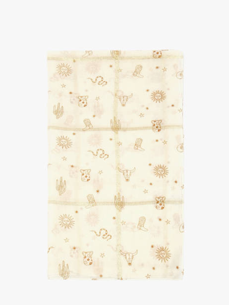 Foulard Far West 120x120cm Pieces Beige tasselo 17146404