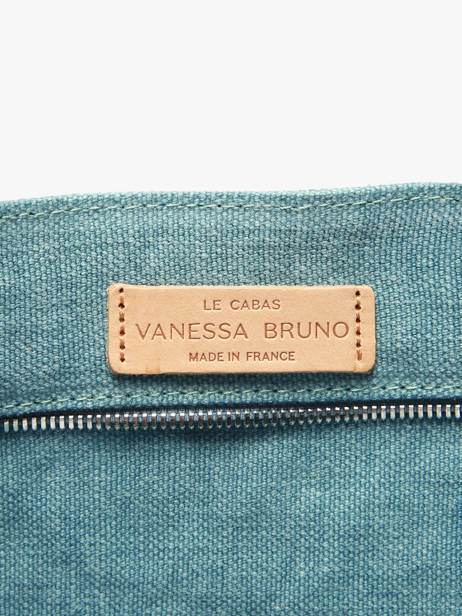 Petit Cabas Zippé Lin Et Paillettes Vanessa bruno Bleu cabas lin 31V40435 vue secondaire 2