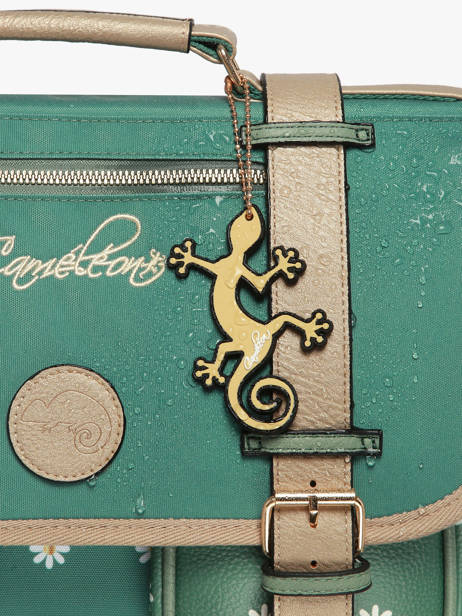 Wheeled Schoolbag 2 Compartments Cameleon Green vintage fantasy PBVGCA38 other view 6