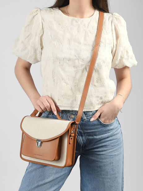 Sac Mademoiselle George Escapade Cuir Et Coton Paul marius Beige escapade GEORGESC vue secondaire 1
