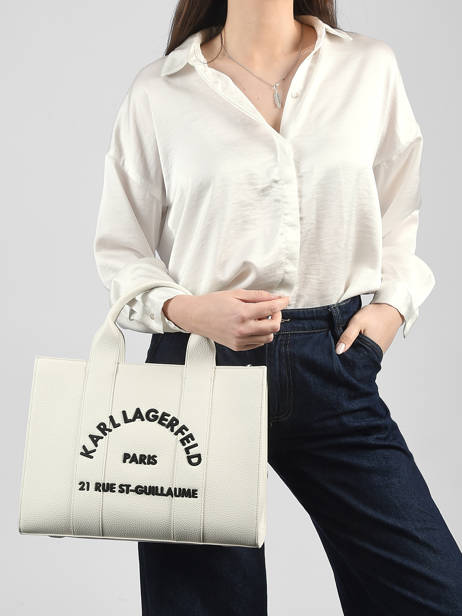 Sac Porté Main Rsg Cuir Karl lagerfeld Blanc rsg B1W30041 vue secondaire 1