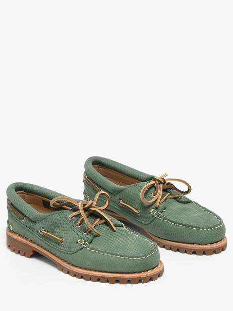 Chaussures Bateau En Cuir Timberland Vert accessoires 2GNVES71 vue secondaire 1