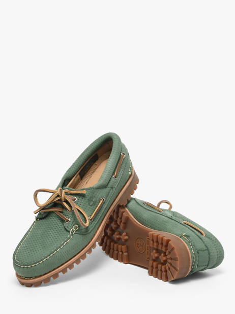 Chaussures Bateau En Cuir Timberland Vert accessoires 2GNVES71 vue secondaire 2