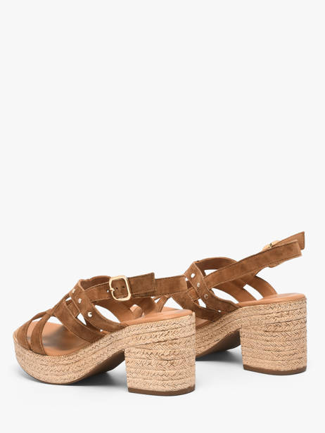 Sandales à Talon En Cuir Aliwell Marron accessoires A126024 vue secondaire 2
