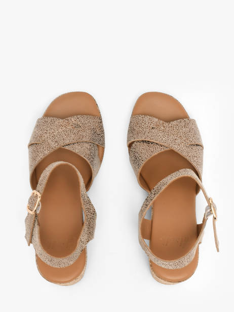 Sandales à Talon En Cuir Aliwell Marron accessoires A126091 vue secondaire 3