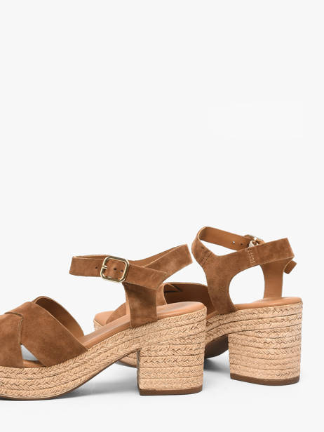 Sandales à Talon En Cuir Aliwell Marron accessoires A123066 vue secondaire 2