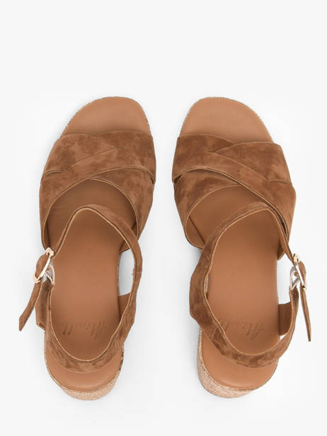 Sandales à Talon En Cuir Aliwell Marron accessoires A123066 vue secondaire 3