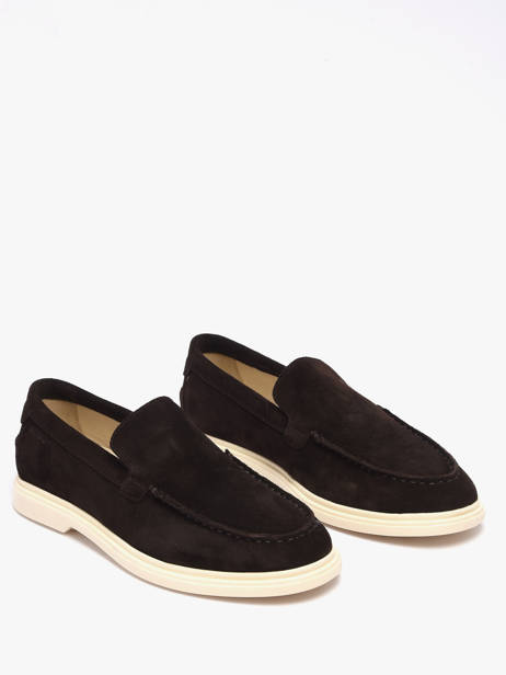 Mocassins En Cuir Gant Noir men BOERYG46 vue secondaire 1