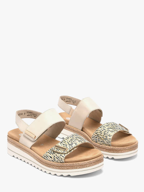 Sandales En Cuir Remonte Beige accessoires 60 vue secondaire 1