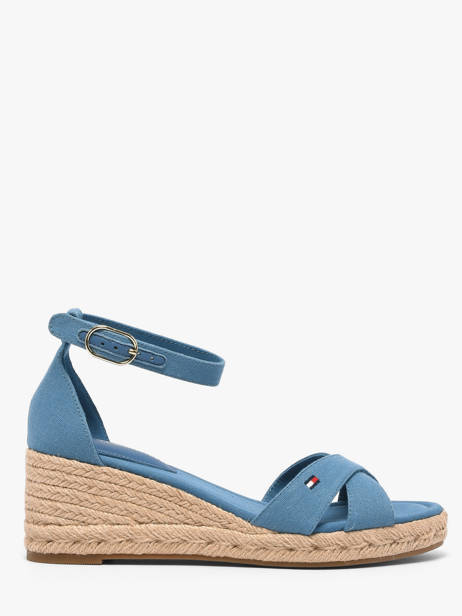 Sandales En Cuir Tommy hilfiger Bleu accessoires 9332CZQ